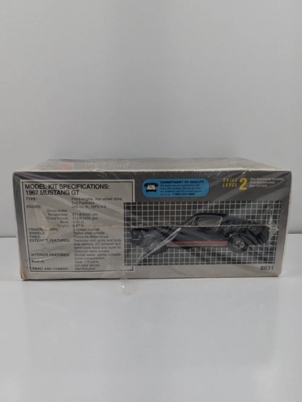 NEW AMT  1967 Ford Mustang GT Fastback 1:25 Model Kit